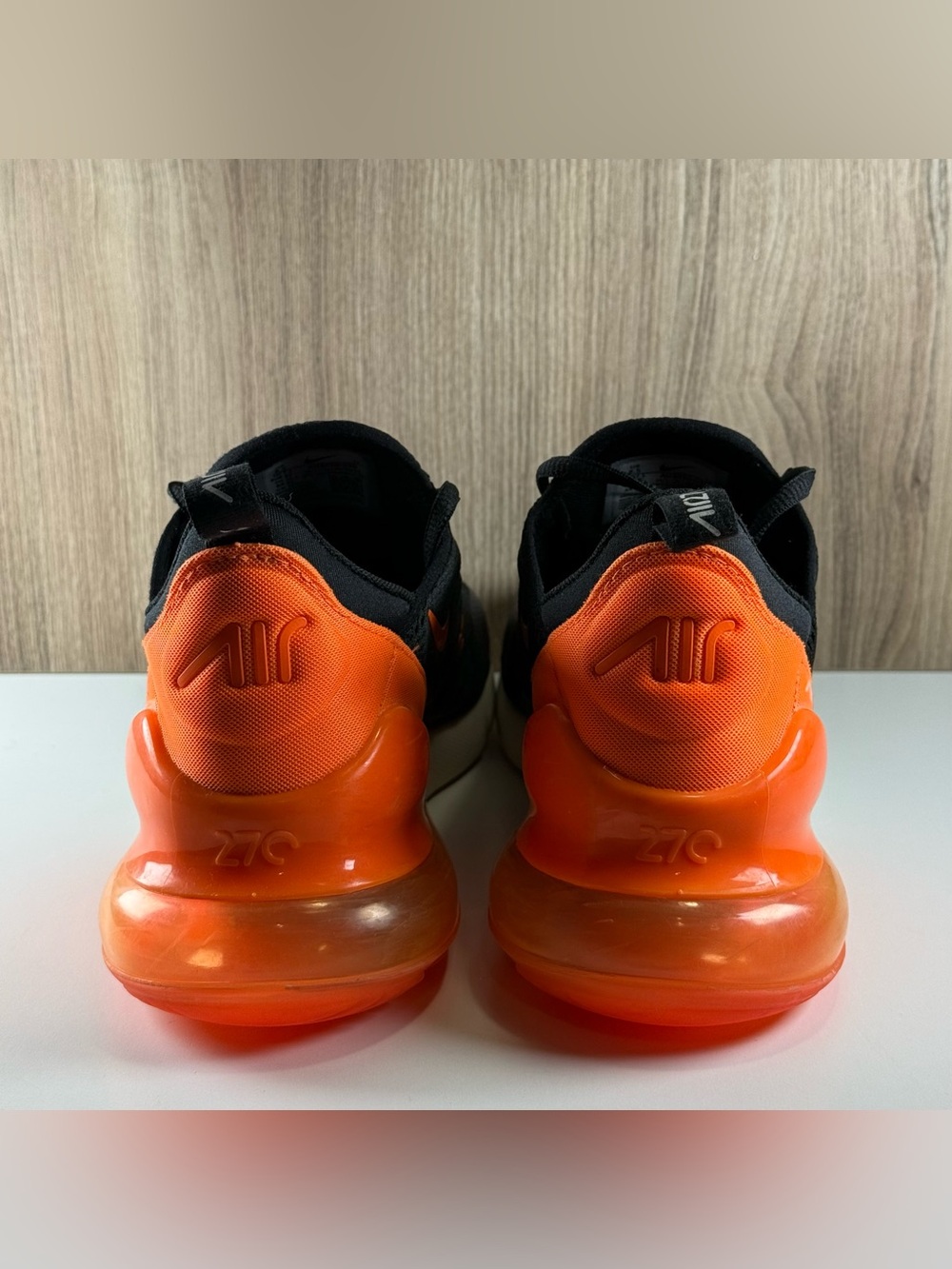 Nike Air Max 270 Black Phantom Total Orange Shoes AH8050-030 Men’s Size 8.5 - Picture 4 of 9